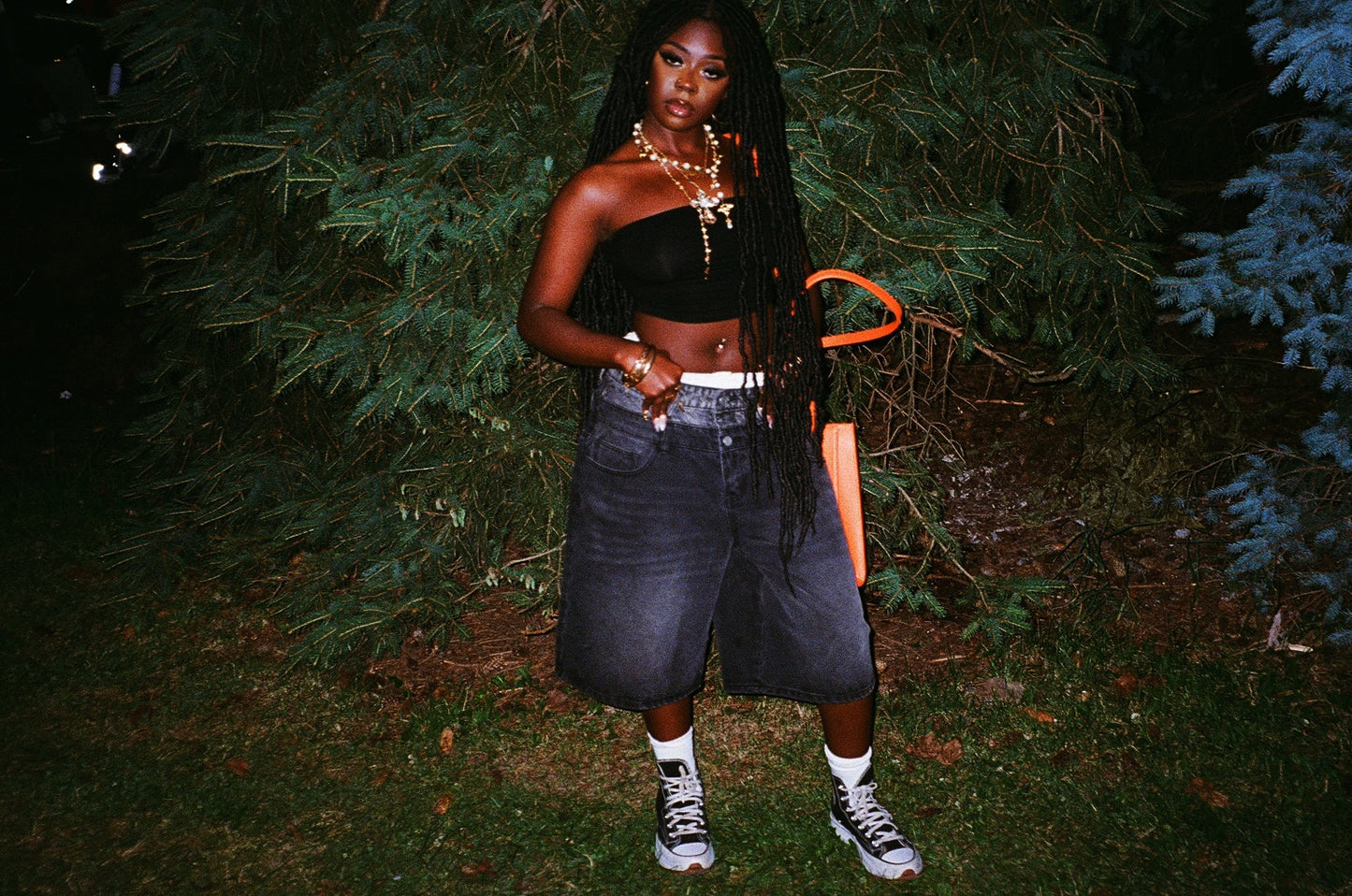 DOUBLE WAISTED JORTS